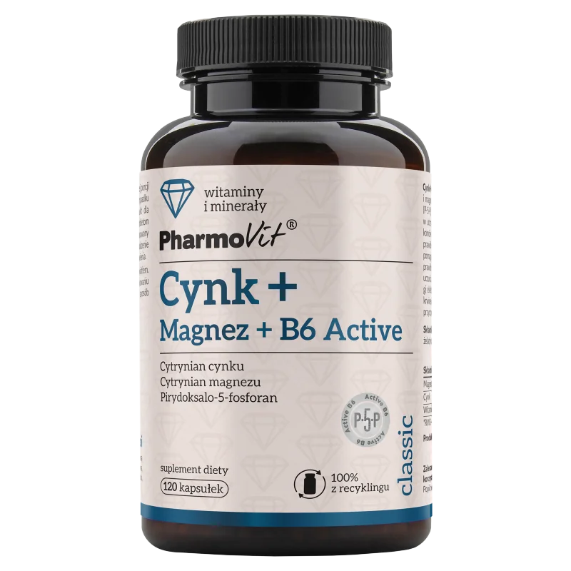 Active Pharmovit Cynk + Magnez + B6 120 kapsułek