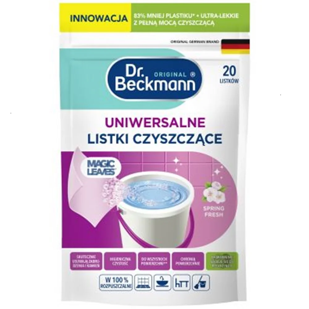 Dr. Beckmann Magic Leaves listki czyszczące uniwersalne Spring Fresh, 20 sztuk