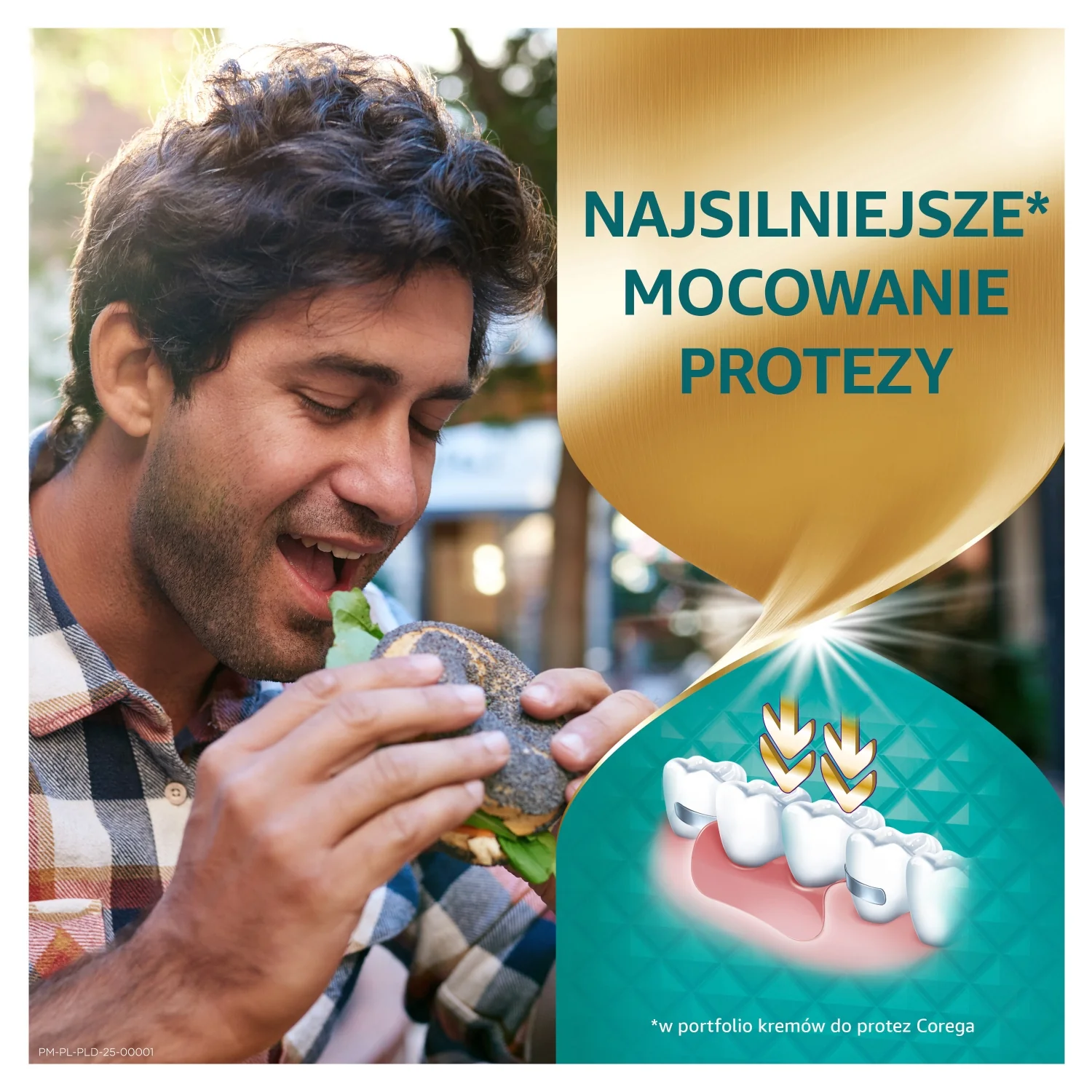 Corega Power Max Mocowanie + Osłona krem mocujący do protez zębowych, smak miętowy, 40 g