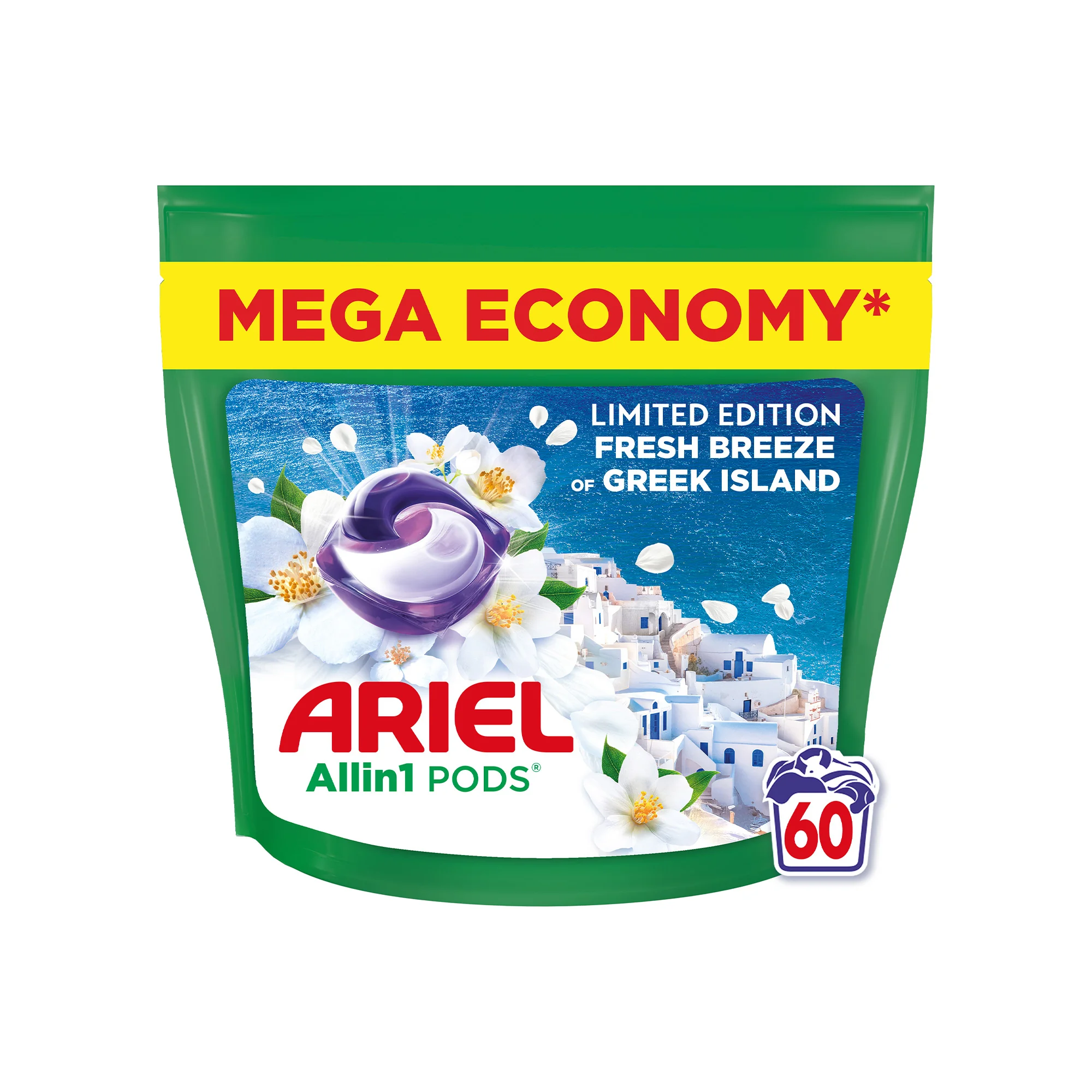 ARIEL Allin1 PODS+ Lenor Fresh Breeze Of Greek Island 60 kapsułek do prania