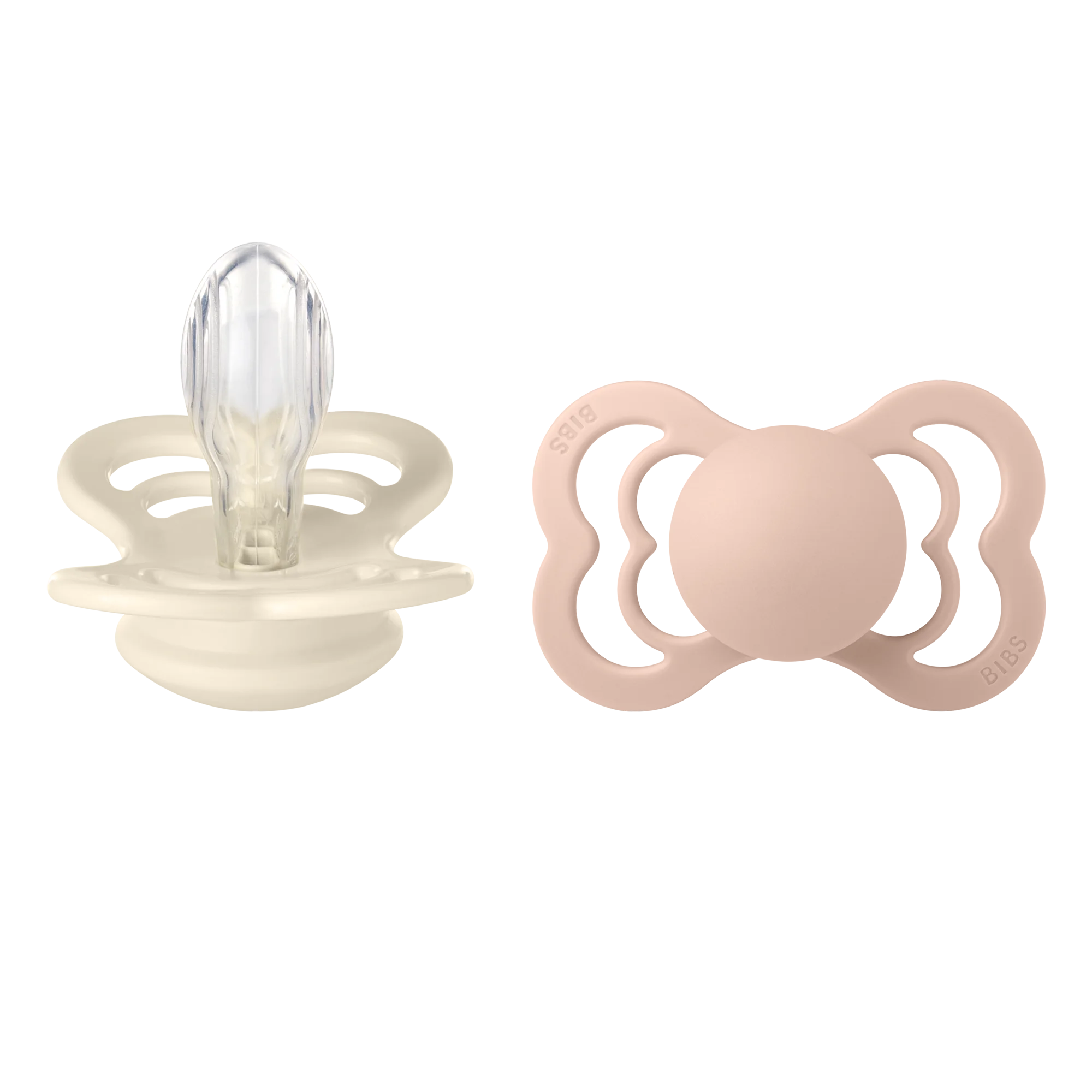 Bibs Pacifier Supreme Ivory & Blush smoczek lateksowy uspokajający, 2 szt.