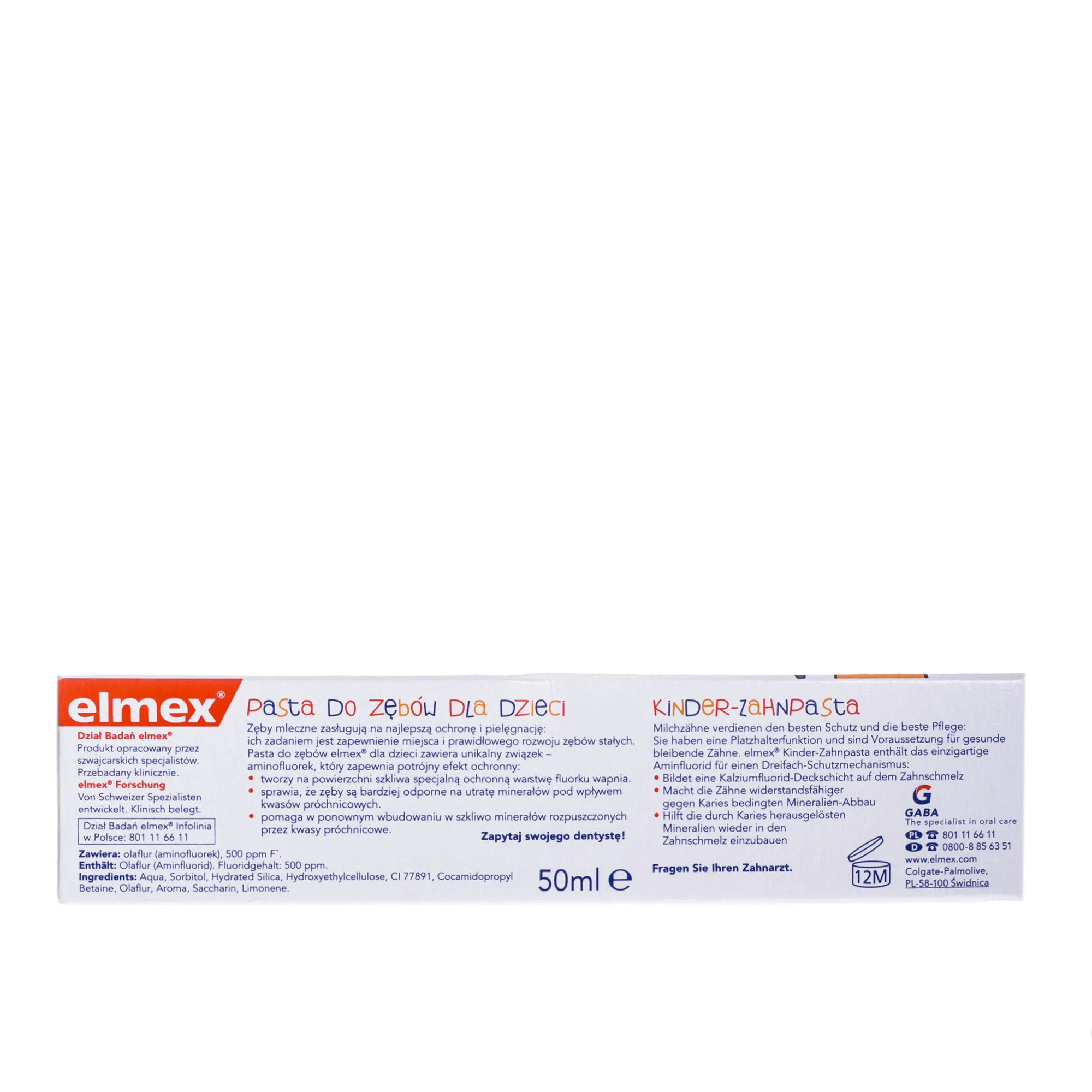 elmex® Kids 0-6 lat pasta do zębów dla dzieci, 50 ml 