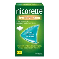 Nicorette FreshFruit Gum, 4 mg, 105 gum do żucia.