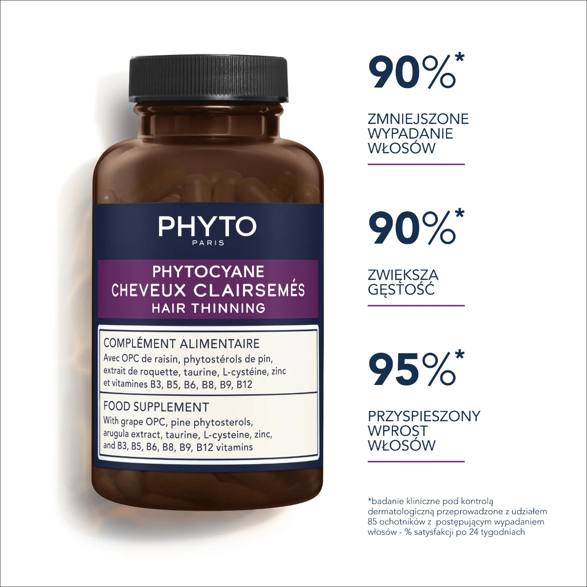 PHYTO PHYTOCYANE przeciw wypadaniu włosów, 84 kapsułki