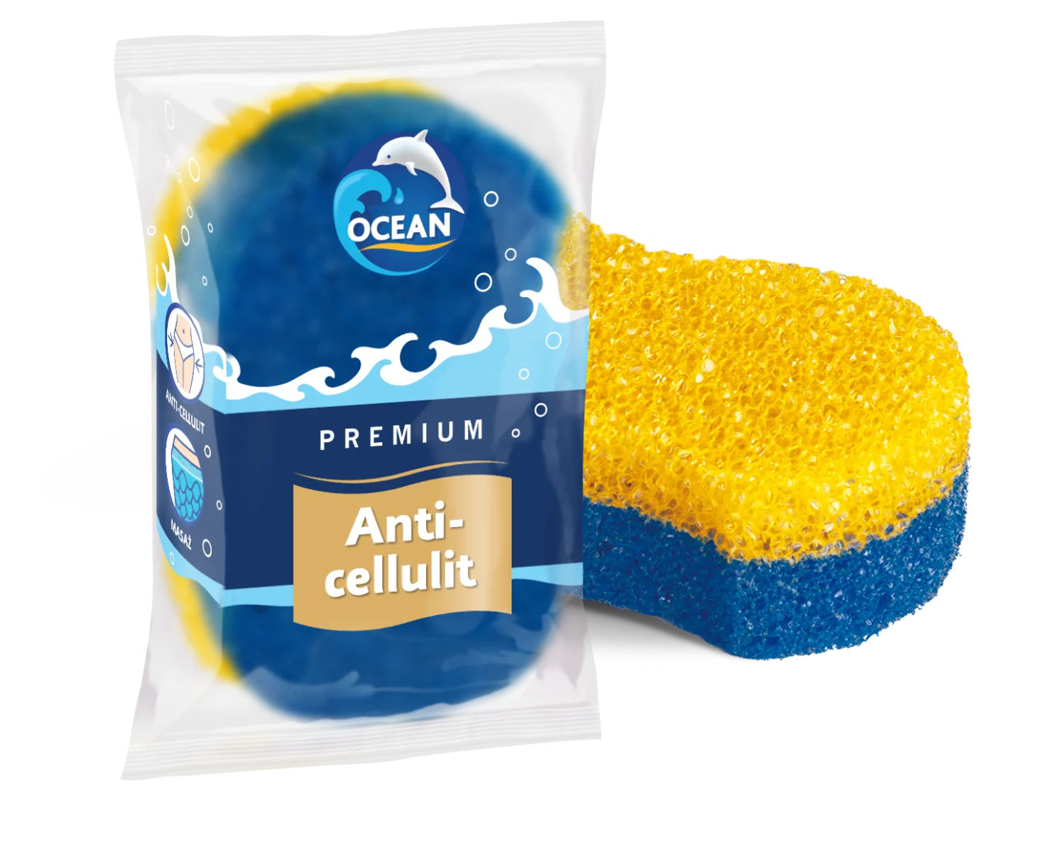 Ocean Anti-Cellulit gąbka do kąpieli i masażu, 1 szt.