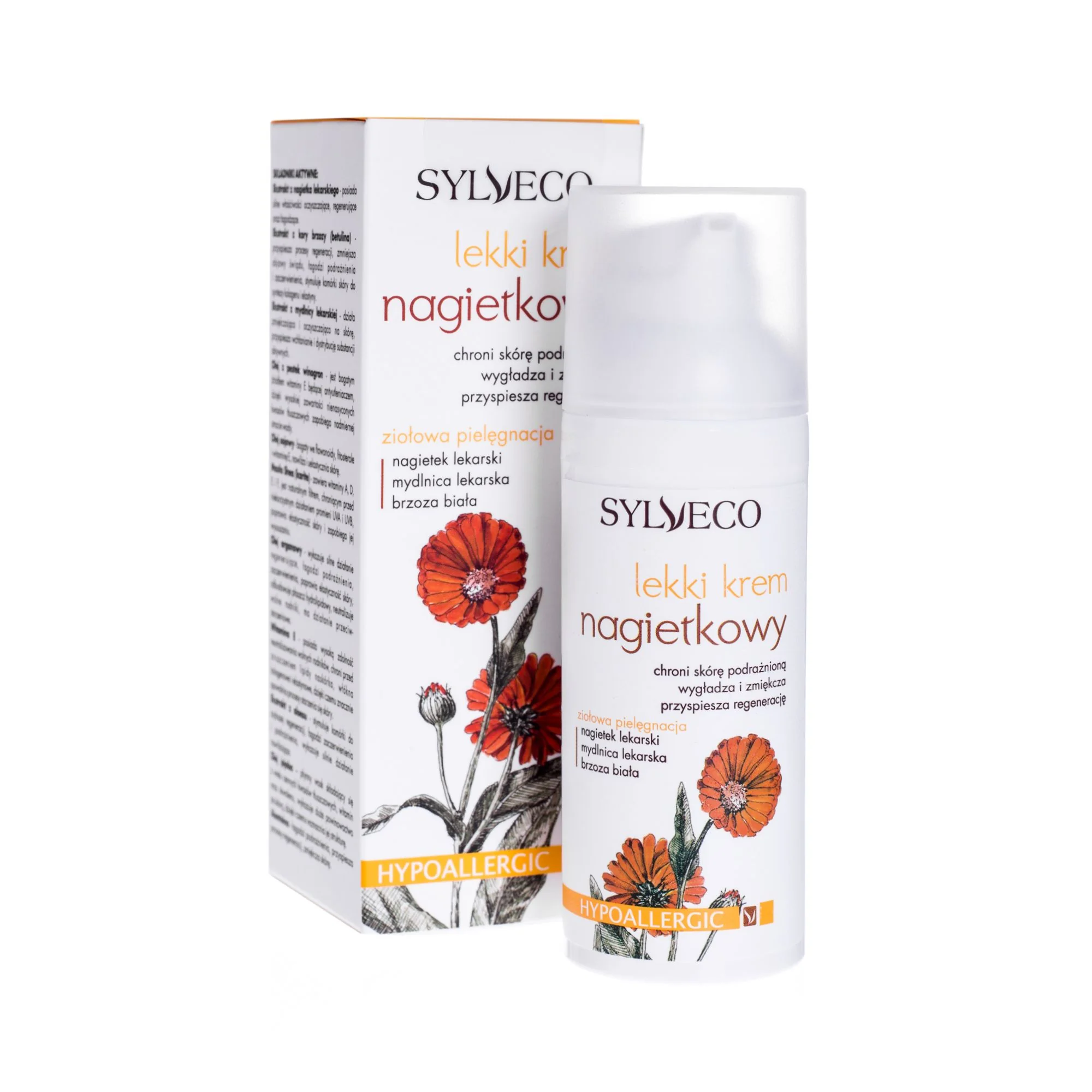 Sylveco lekki krem nagietkowy, 50 ml. Data ważności: 31.10.2026