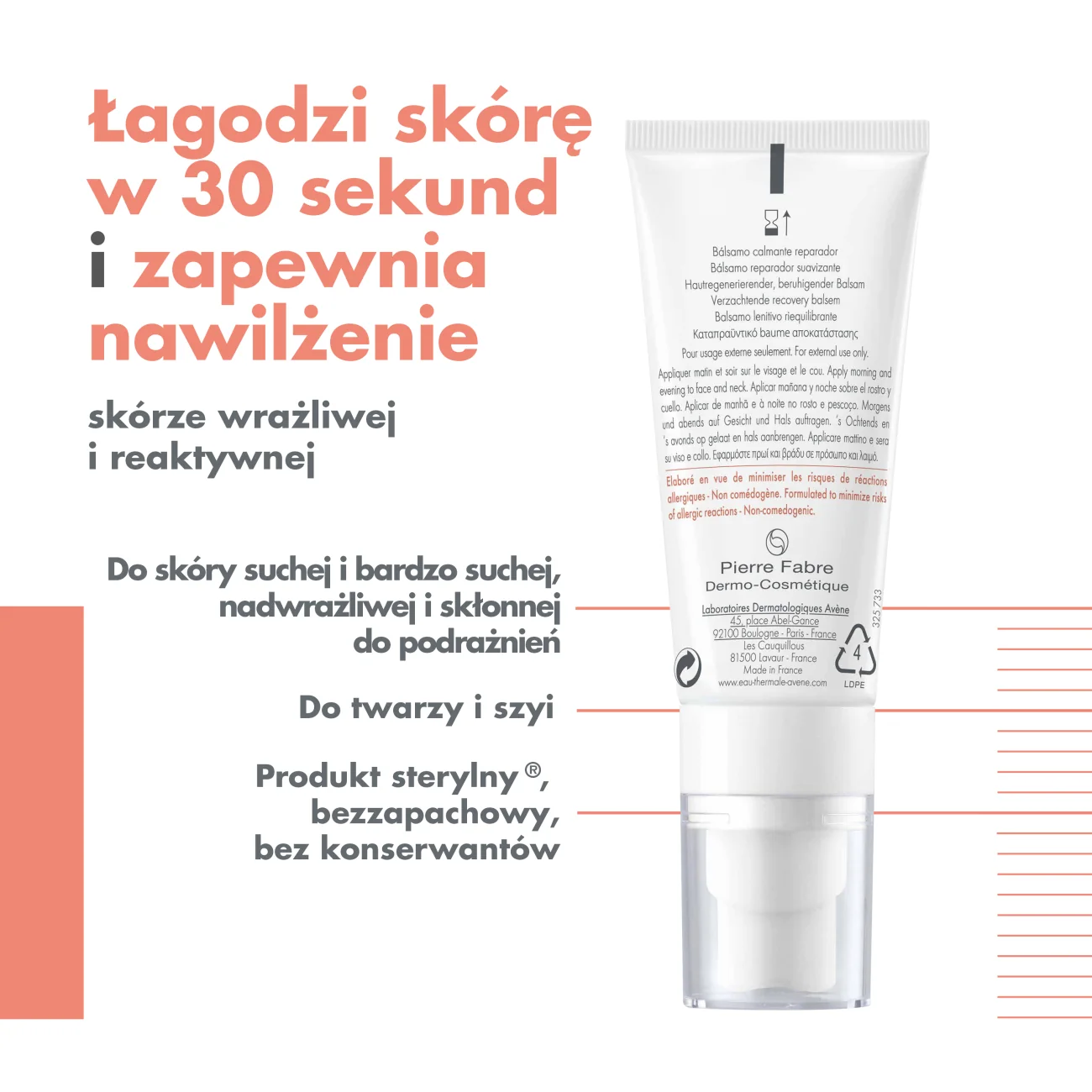 Avene Tolerance Control balsam łagodząco-regenerujący, 40 ml