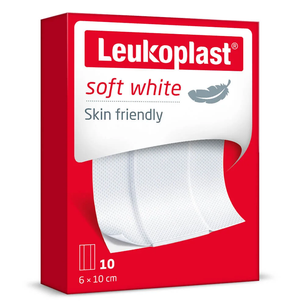 Leukoplast Soft plaster z opatrunkiem, 6 cm x 10 cm, 10 szt.