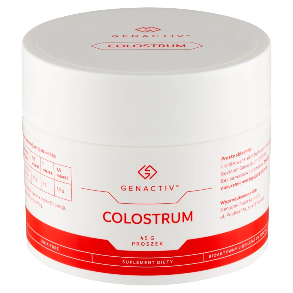 Genactiv Colostrum proszek, 45 g