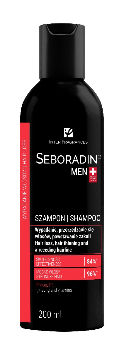 Seboradin Men szampon przeciw przedwczesnemu wypadaniu włosów, 200 ml