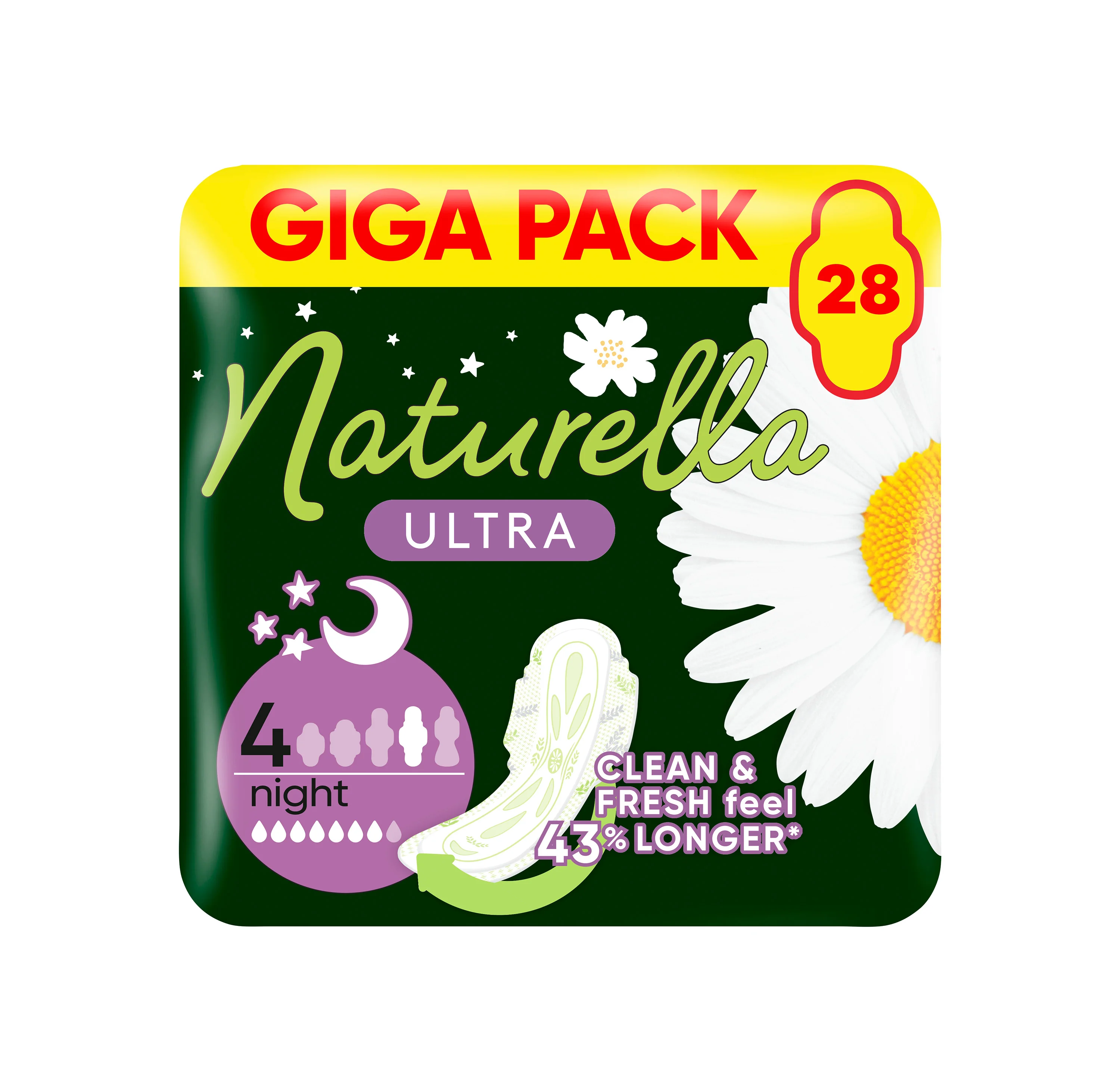 Naturella Ultra Night podpaski ze skrzydełkami rozmiar 4, 28 sztuk