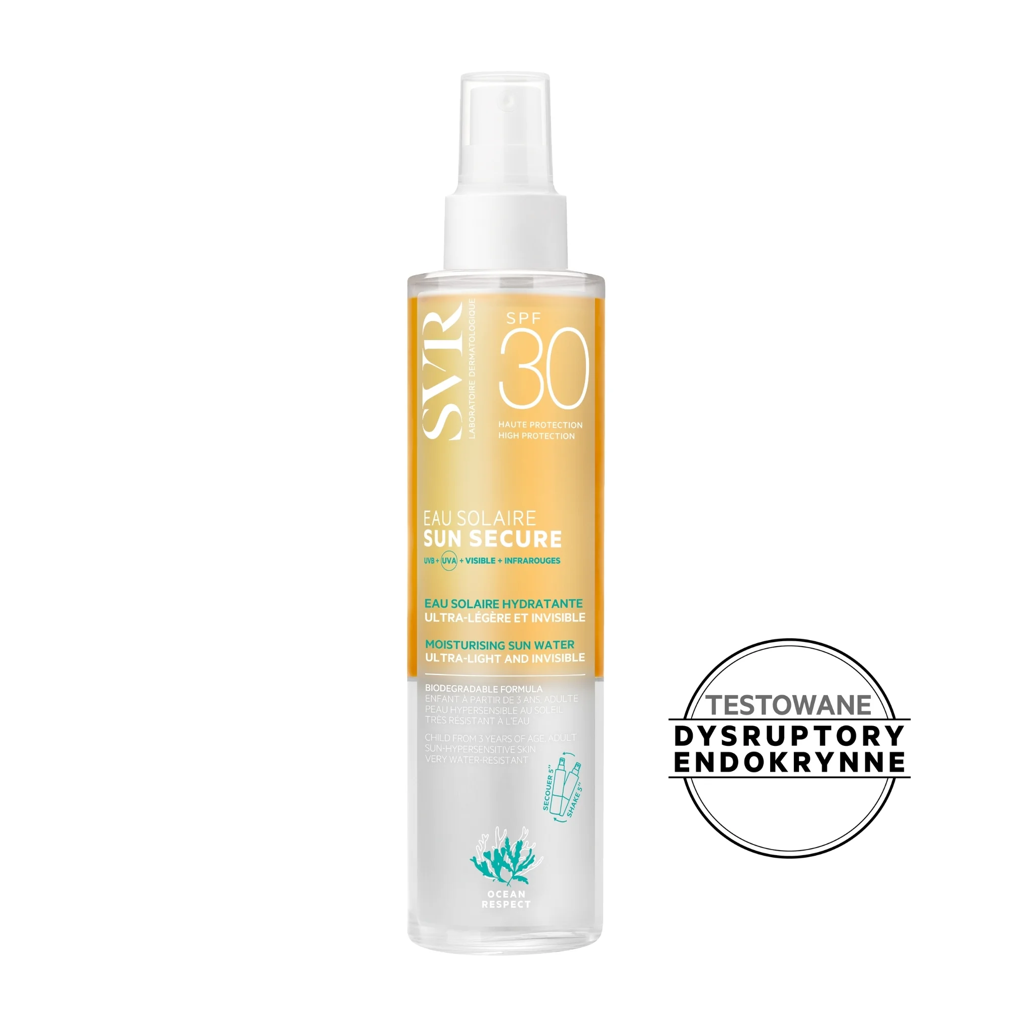 SVR Eau Solaire Nawilżająca woda do opalania SPF30, 200 ml