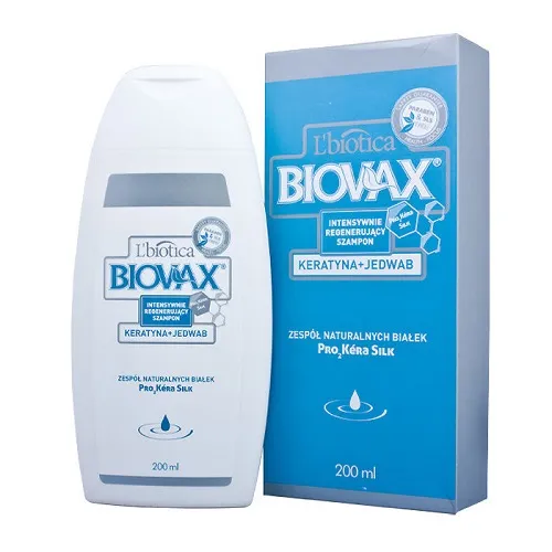 L'Biotica Biovax intensywnie regenerujący szampon Keratyna + Jedwab
