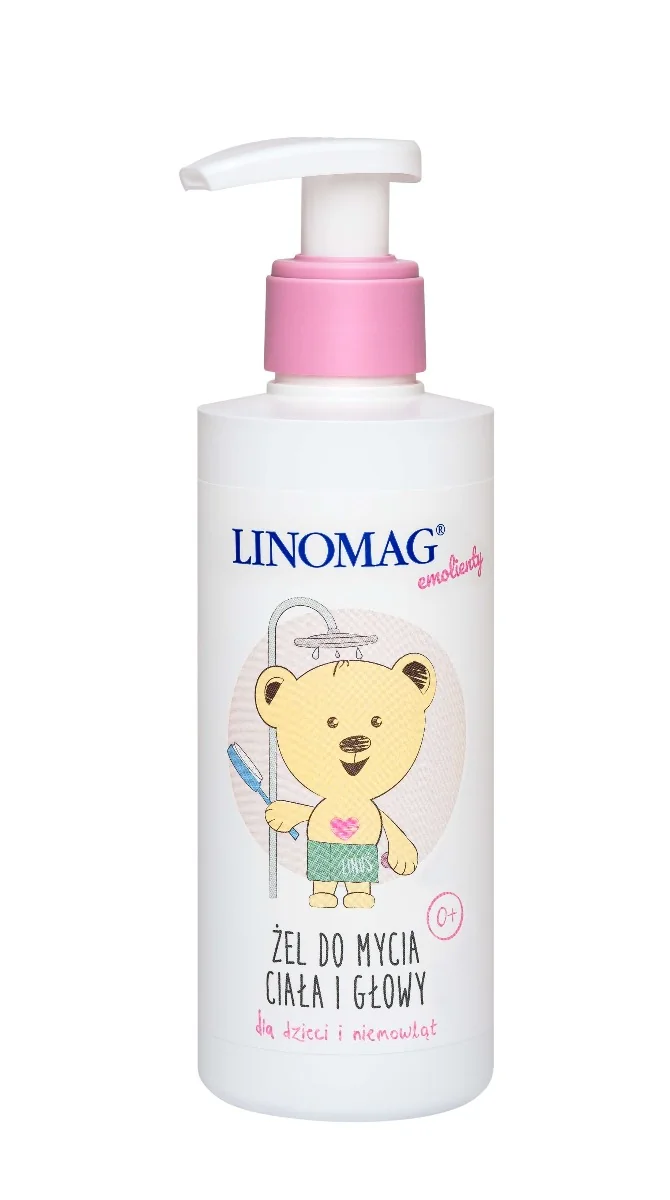 Linomag żel do mycia ciała i głowy dla dzieci i niemowląt od 1 dnia życia, 200 ml