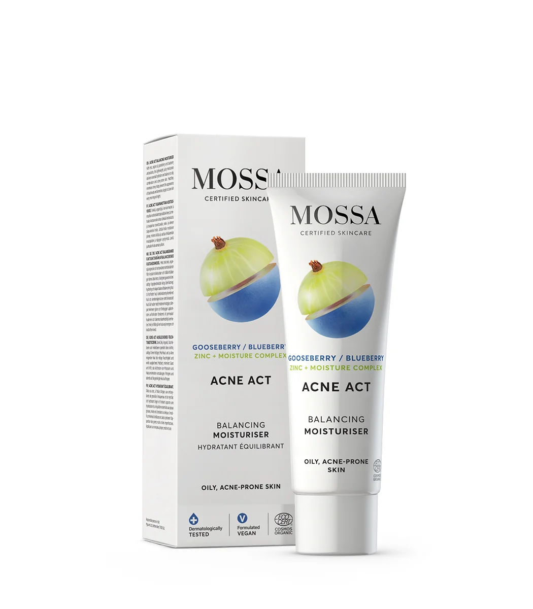 Mossa Acne Act krem równoważąco-nawilżający z agrestem i borówką, 50 ml