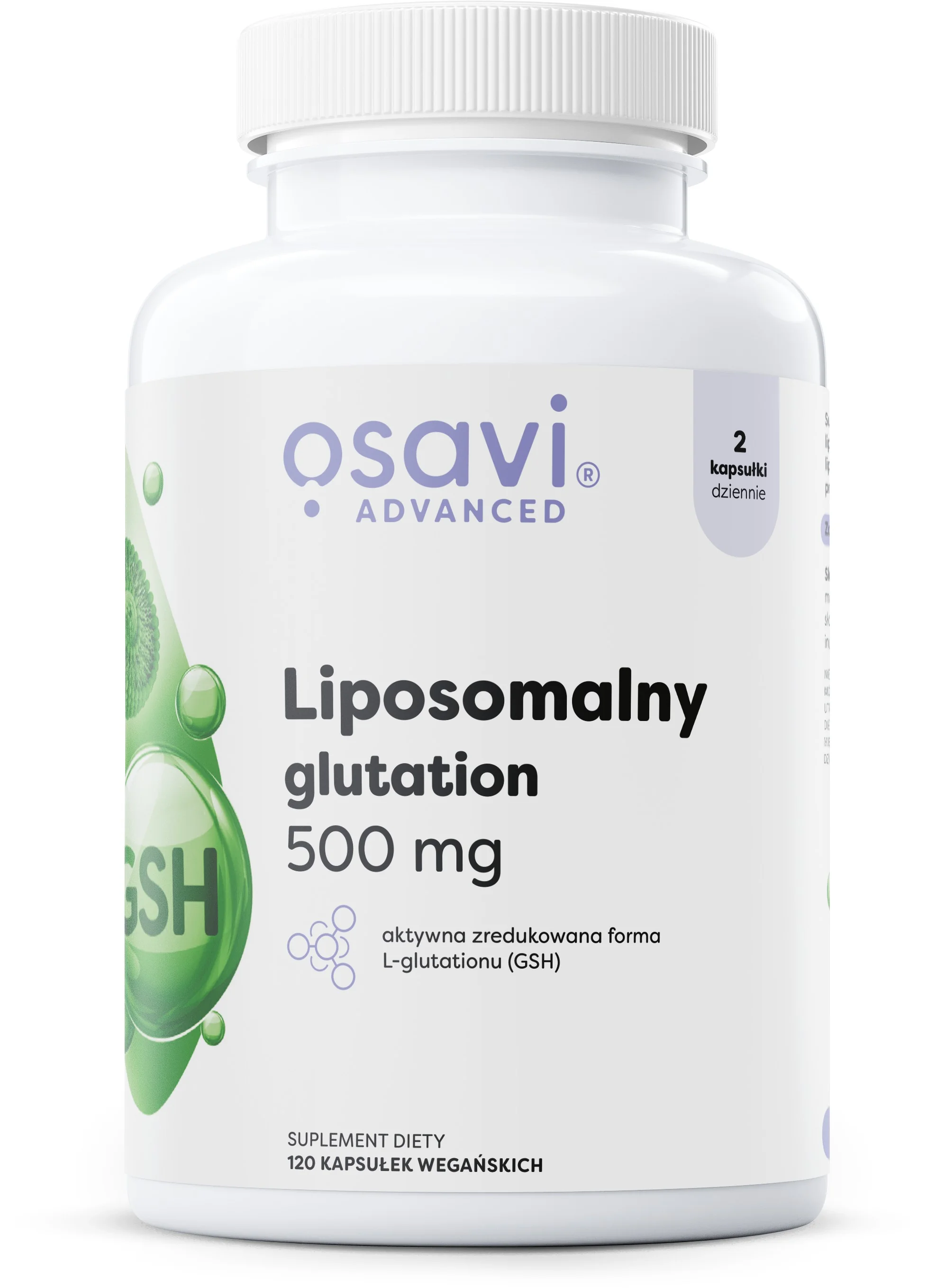 Osavi Liposomalny Glutation 500 mg 120 kapsułek wegańskich