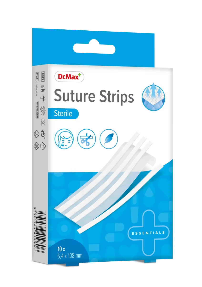 Suture Strips Dr. Max paski do zamykania ran 6,4x108 mm, 10 sztuk