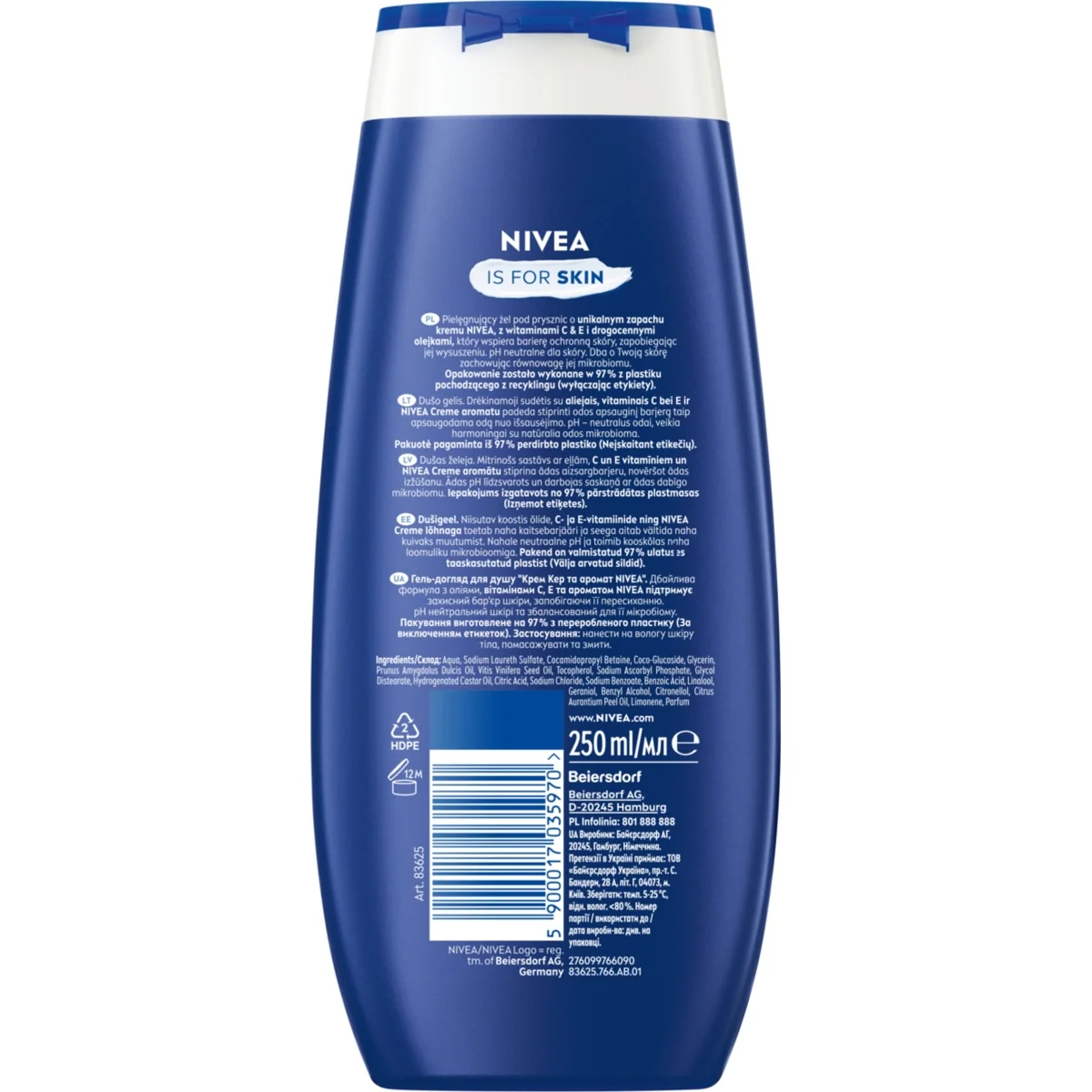 Nivea żel pod prysznic Creme Care, 250 ml