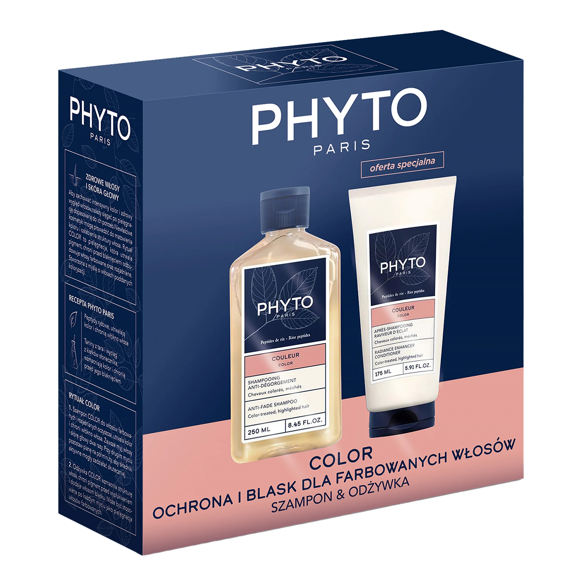 Phyto Colour Zestaw szampon, 250 ml + odżywka, 175 ml