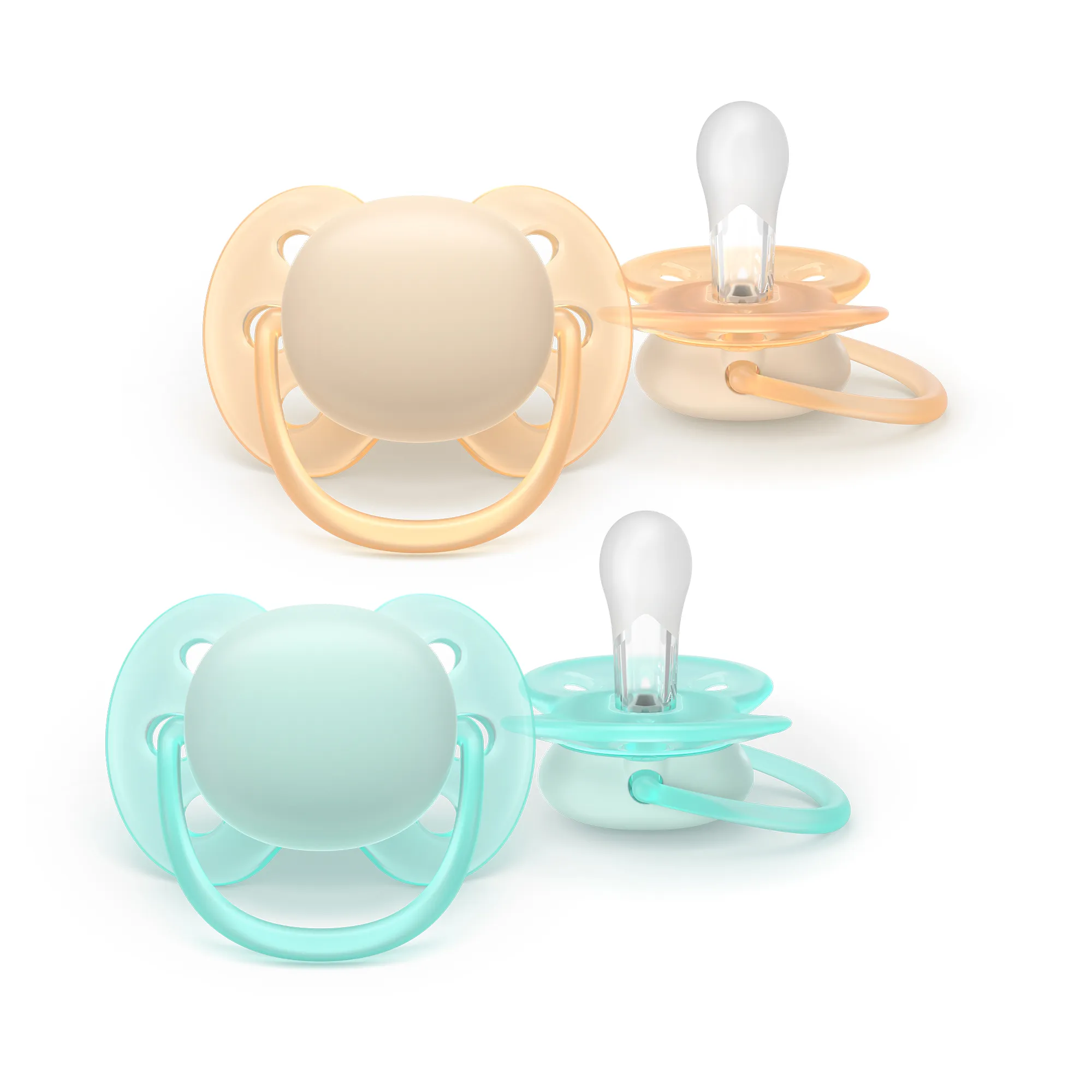 Philips Avent Ultra Soft Ultradouce ortodontyczny smoczek uspokajający 0-6 m, 2 sztuki