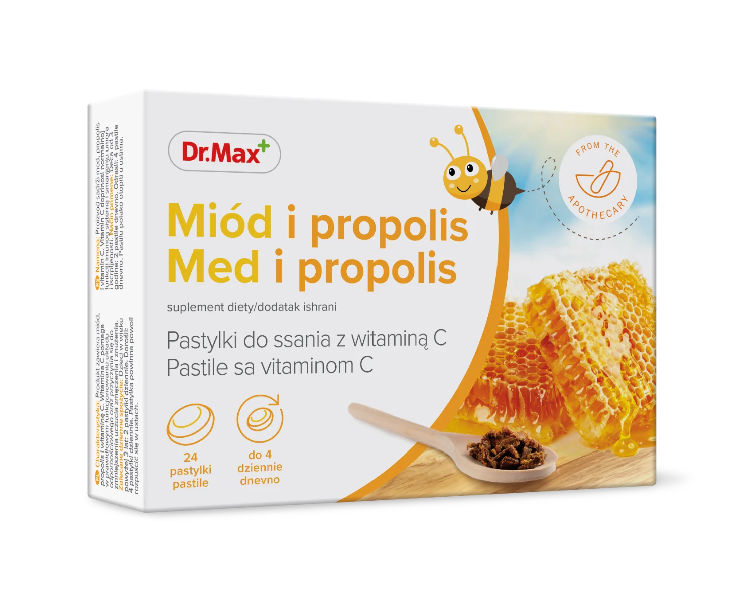 Miód i Propolis Dr. Max 24 pastylki do ssania