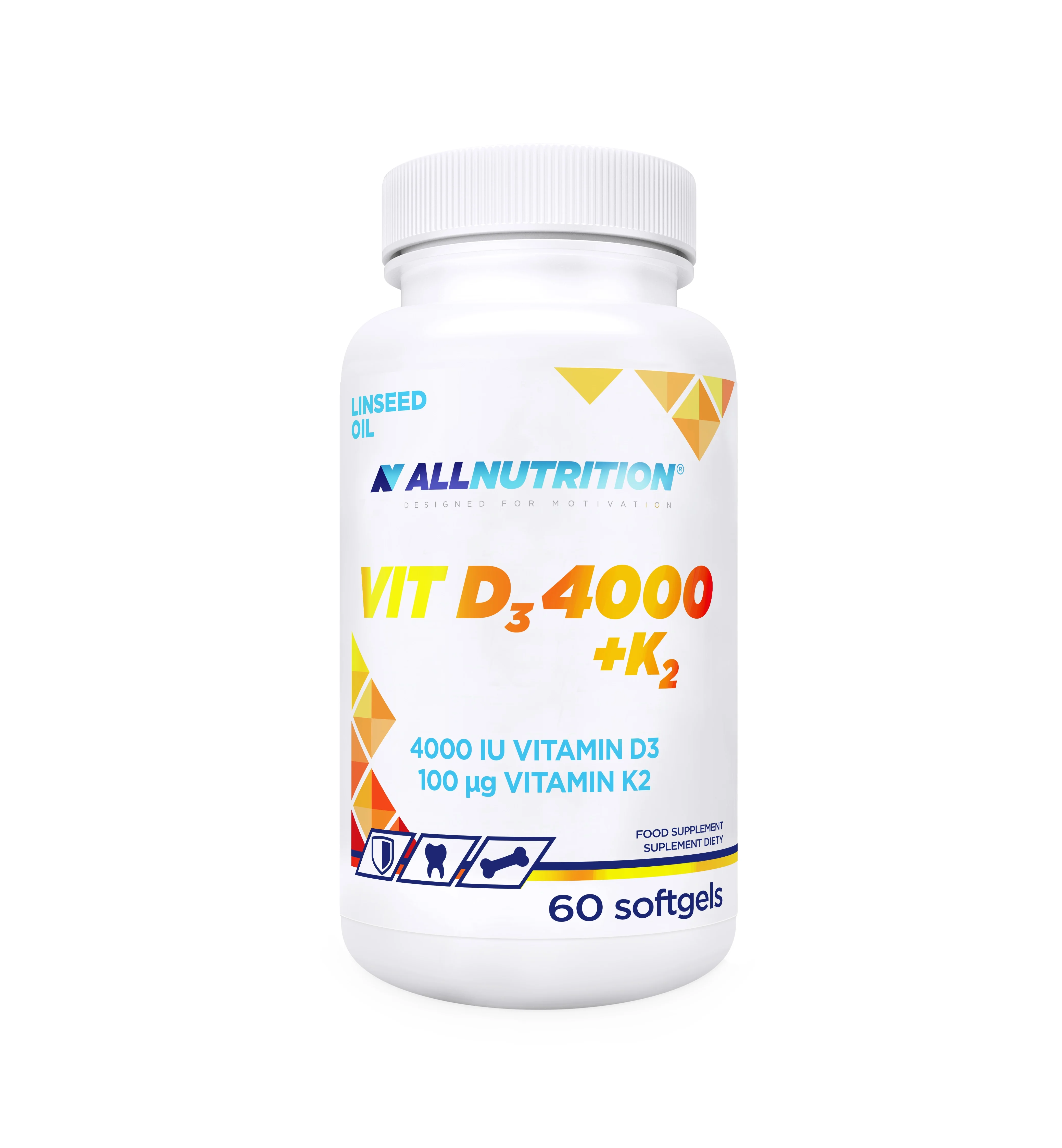 ALLNUTRITION Vit D3 4000 + K2 60 kapsułek