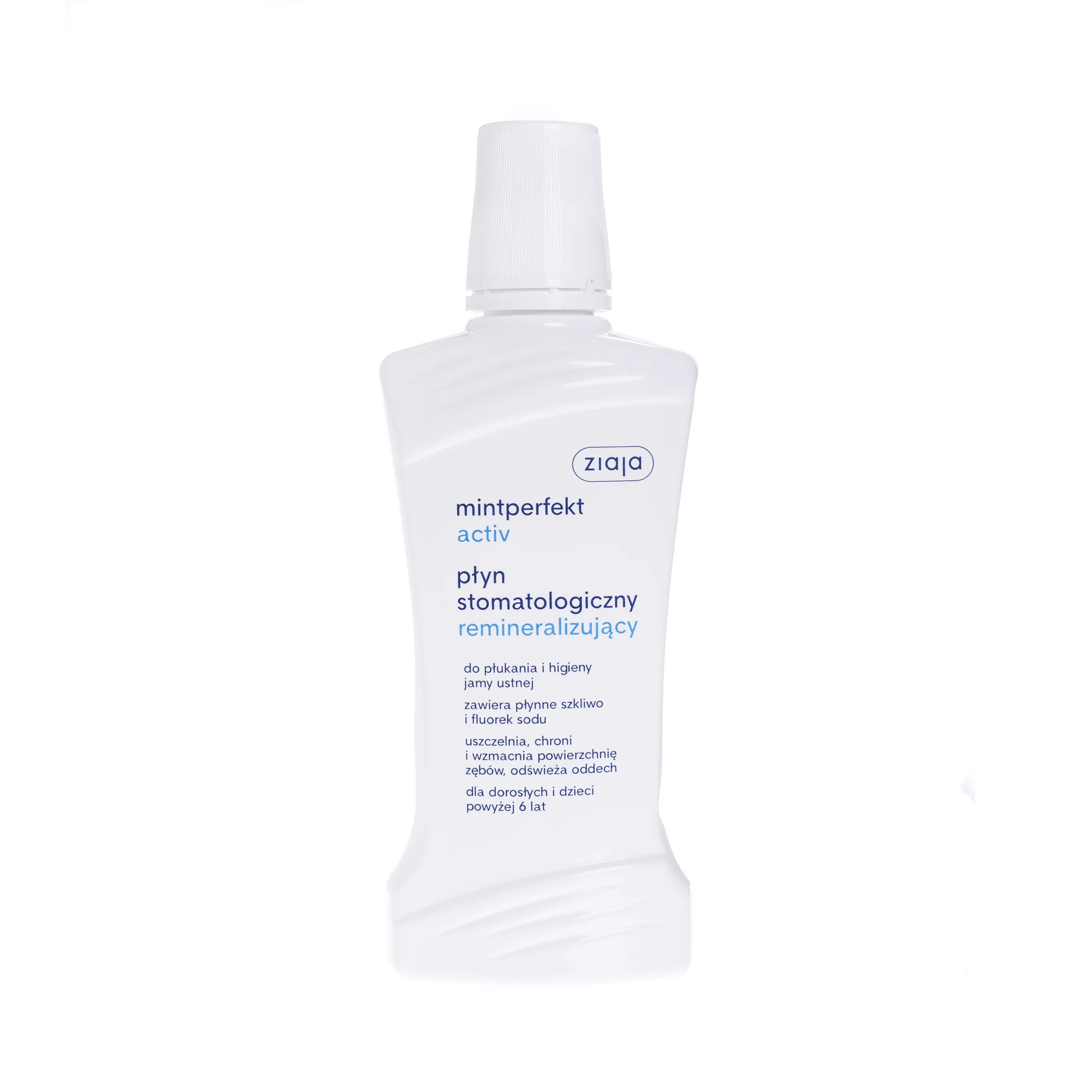 Ziaja Mintperfekt Activ remineralizujący płyn do płukania i higieny jamy ustnej, 500 ml