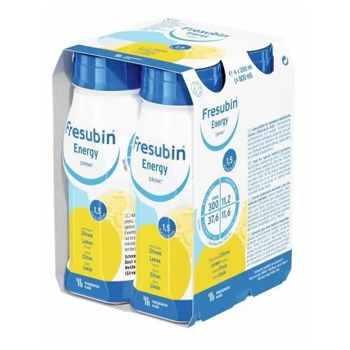 Fresubin Energy Drink, płyn odżywczy o smak cytrynowym, 4x200 ml