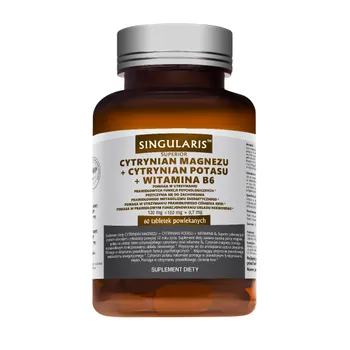 Singularis Superior Cytrynian Magnezu + Cytrynian Potasu + Witamina B6, suplement diety, 120 tabletek 