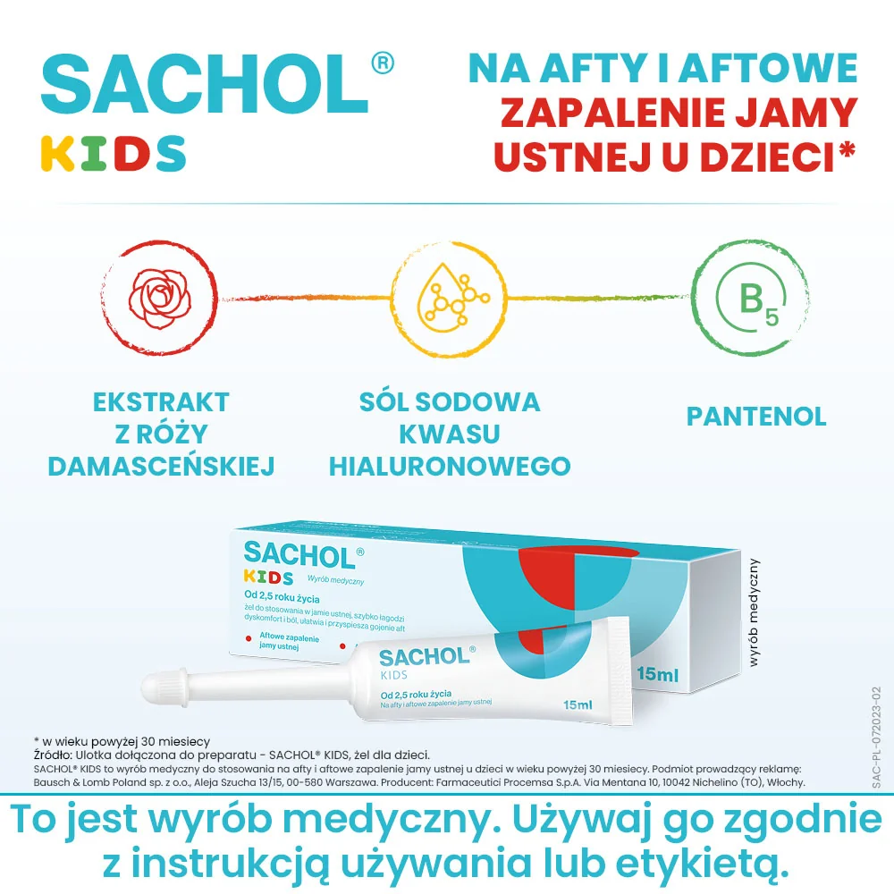 Sachol Kids żel, 15 ml