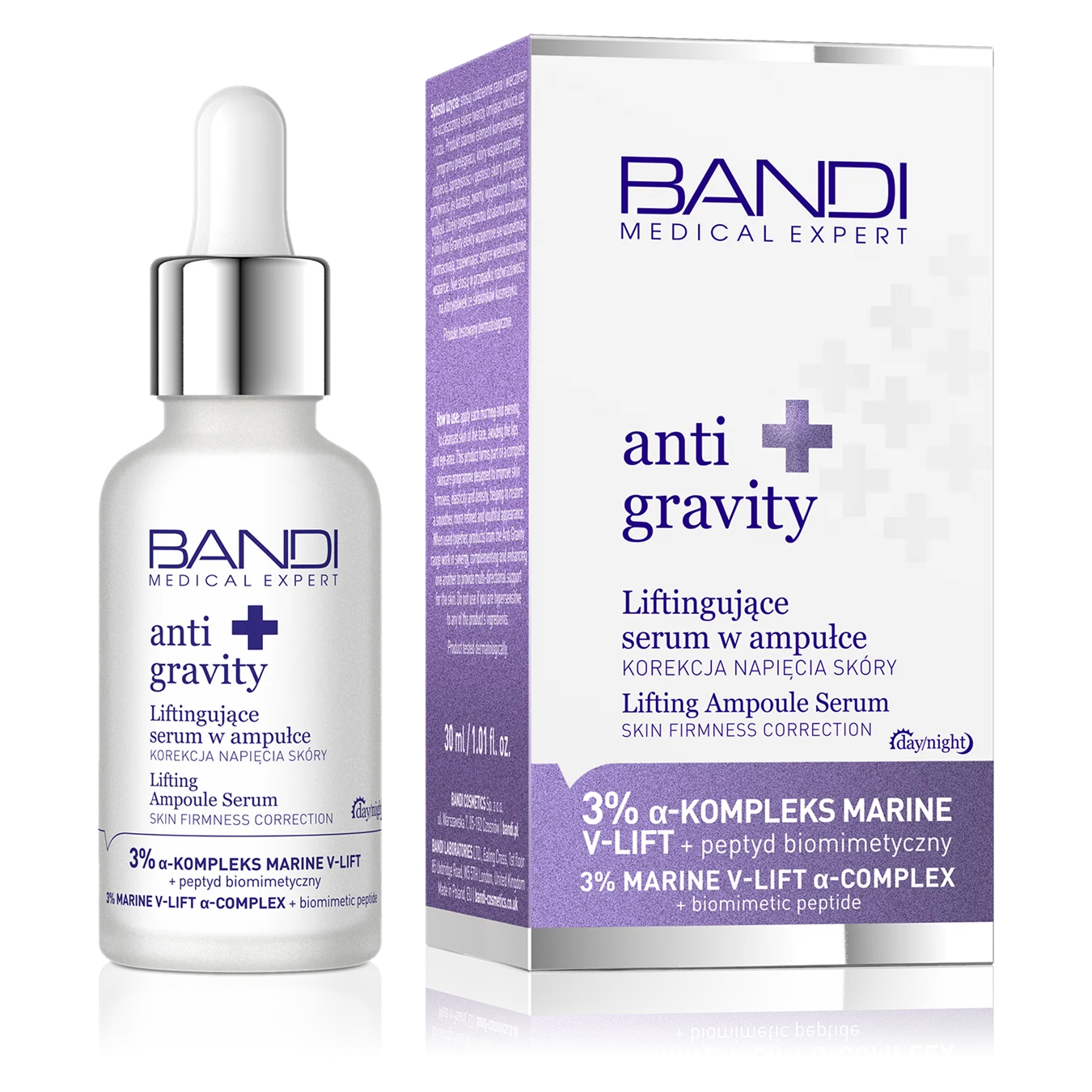 BANDI Anti Gravity liftingujące serum w ampułce: korekcja napięcia skóry, 30 ml