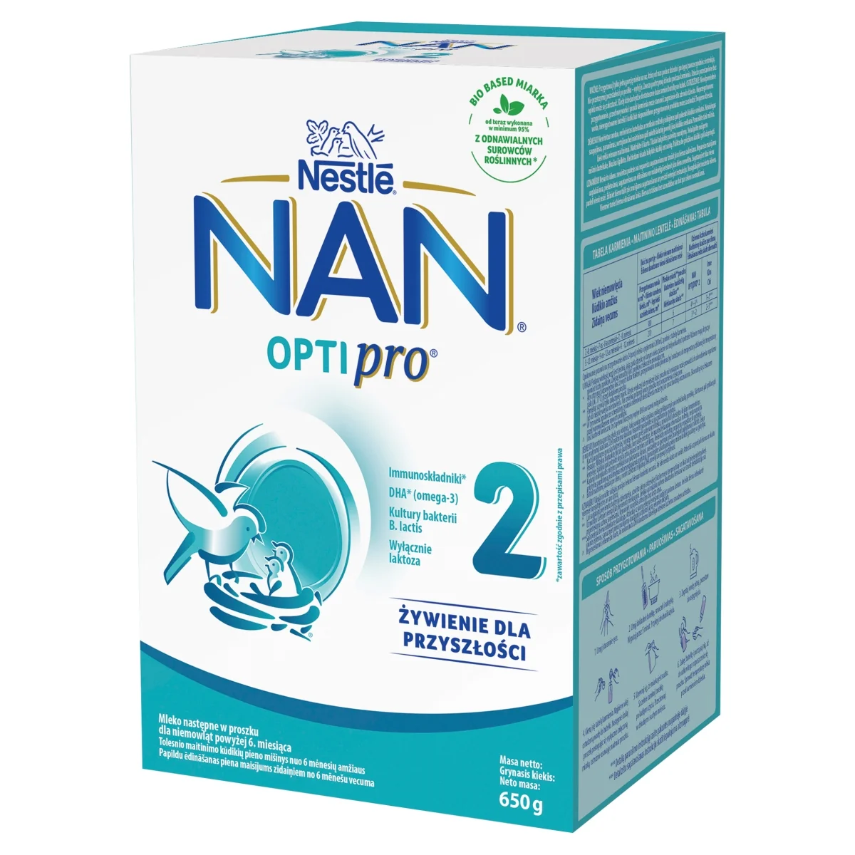 Nestle NAN Optipro 2 mleko modyfikowane dla niemowląt po 6. miesiącu życia, 650 g