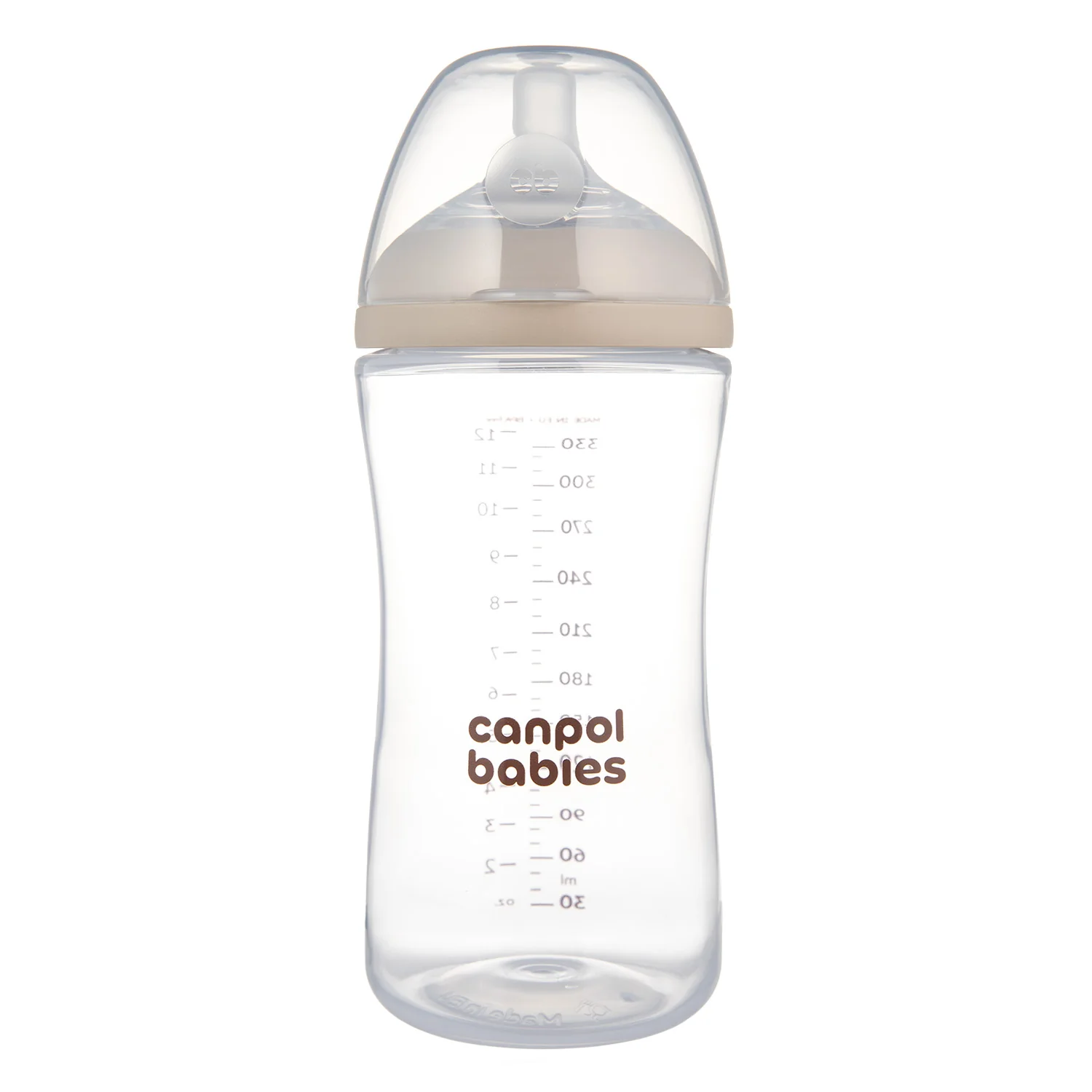 Canpol Babies Natural Shape butelka ze smoczkiem dwustrefowym 330 ml, 1 sztuka
