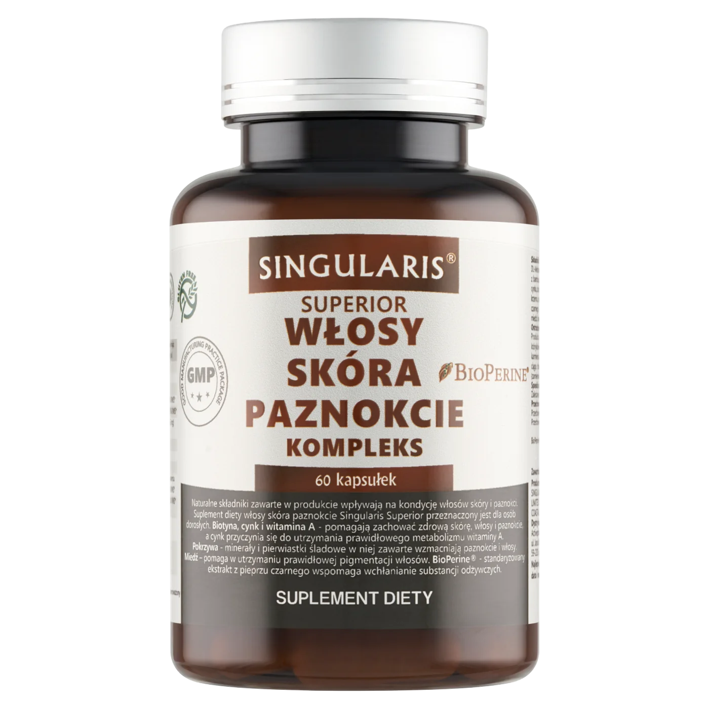 Singularis Superior Włosy, Skóra, Paznokcie Kompleks, suplement diety 60 kapsułek