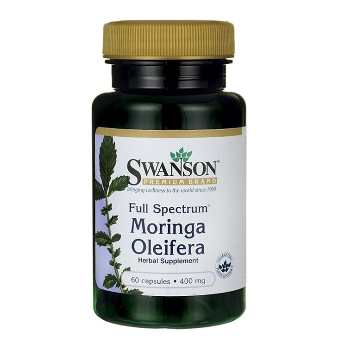 Swanson, Full Spectrum Moringa Oleifera, 400 mg, suplement diety, 60 kapsułek