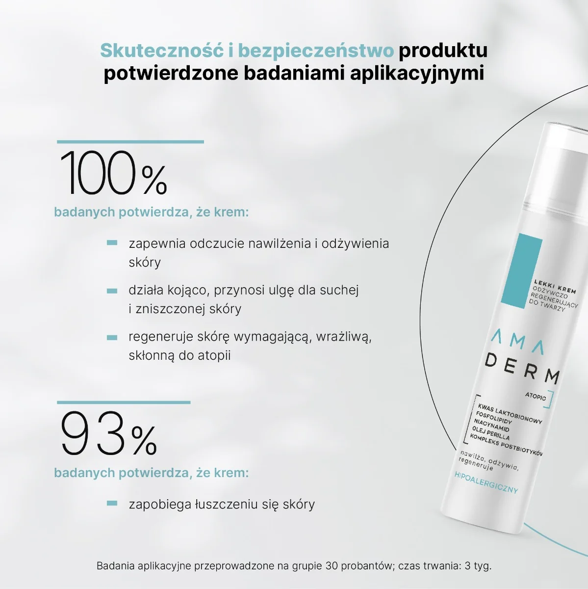 Amaderm Atopic lekki krem odżywczo-regenerujący do twarzy, 50 ml