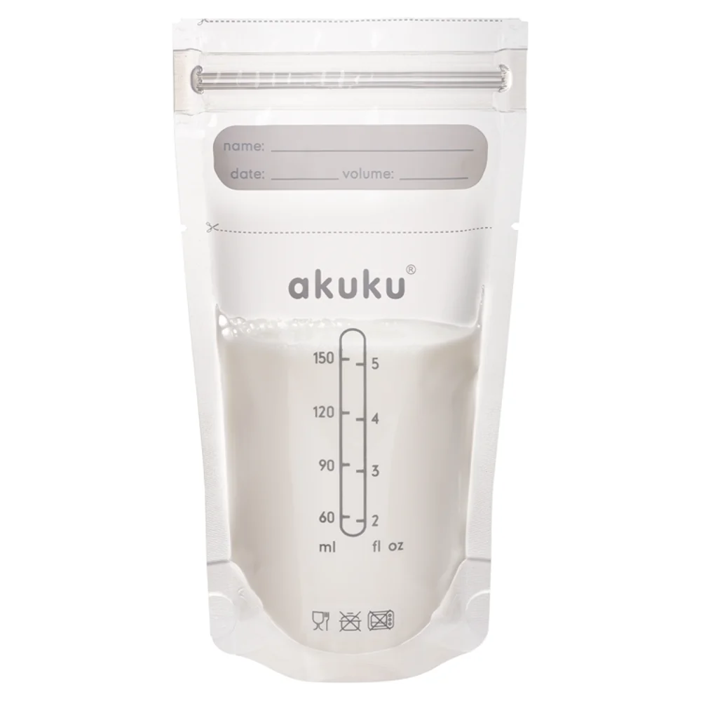 Akuku sterylne woreczki do przechowywania pokarmu 150 ml, 30 szt.
