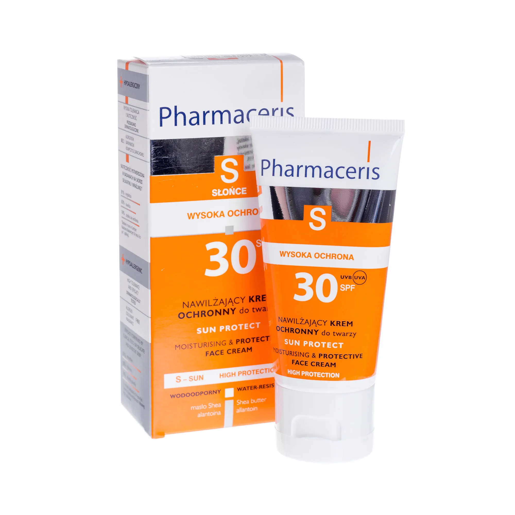 Pharmaceris S Sun Protect, ochronno-nawilżający krem ochronny do twarzy, SPF 30, 50 ml