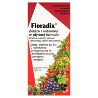 Floradix, żelazo i witaminy w płynie, 500 ml