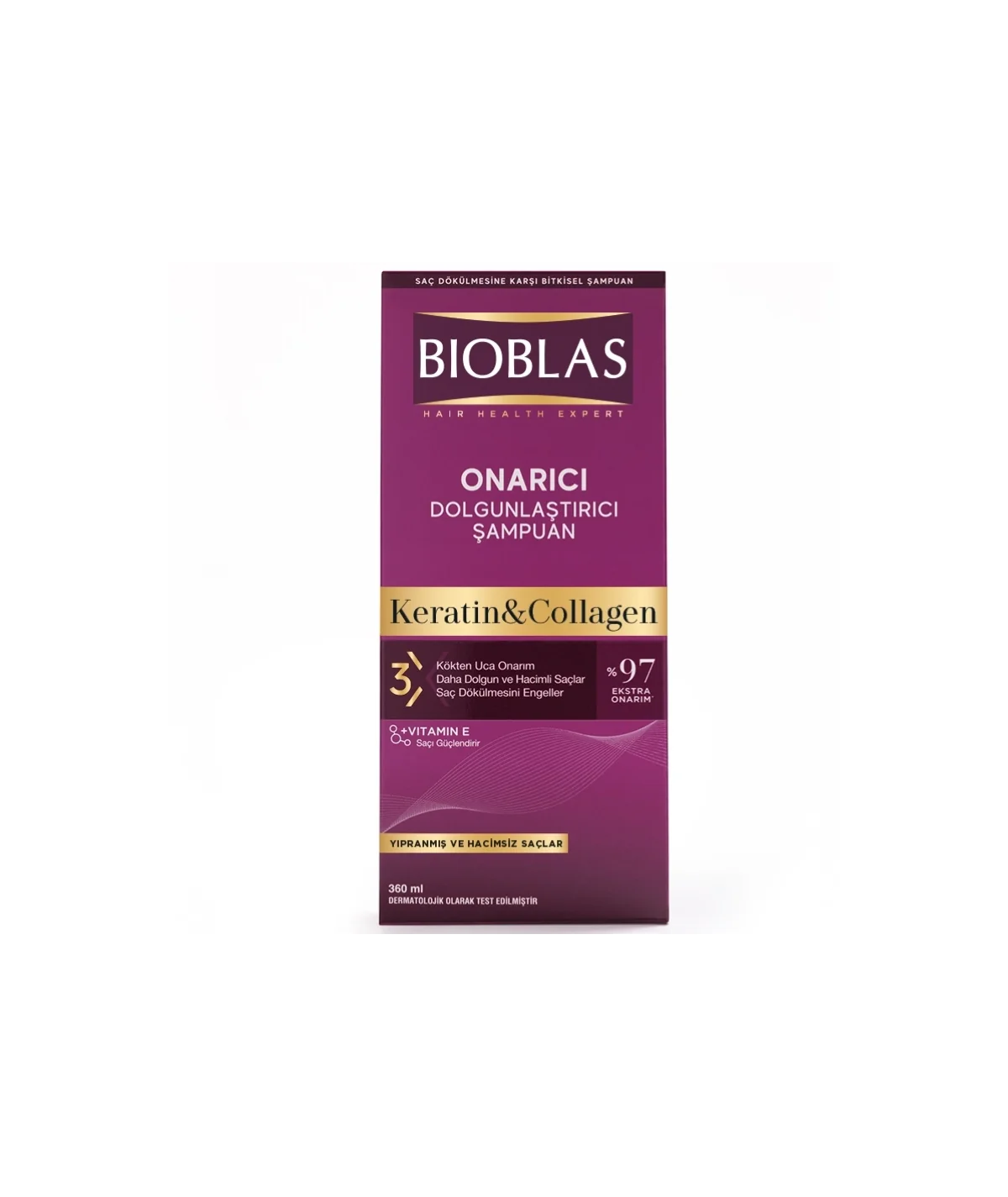 Bioblas Keratin & Collagen szampon do włosów cienkich i zniszczonych, 360 ml