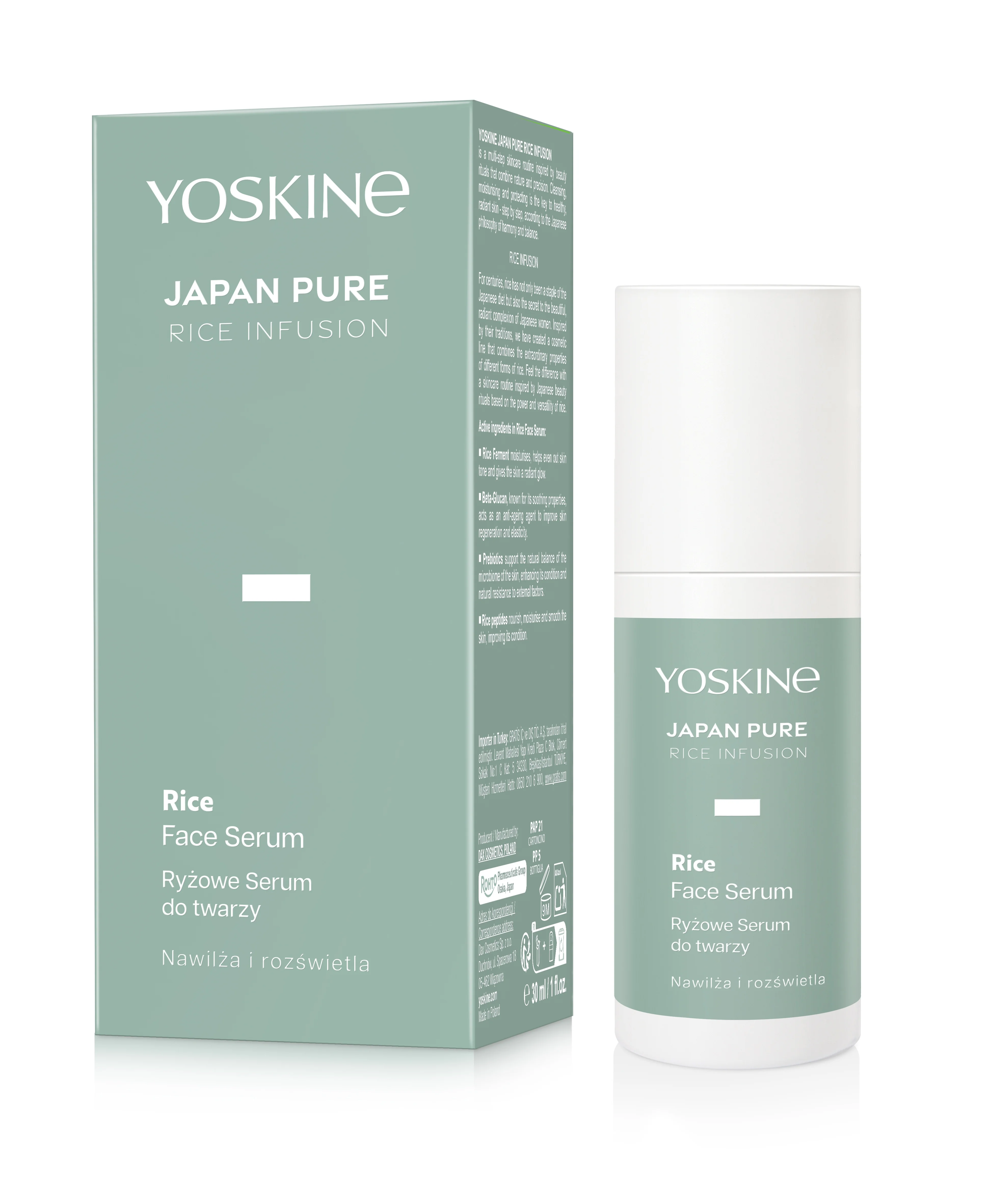 Yoskine Japan Pure Rice Infusion ryżowe serum do twarzy, 30 ml