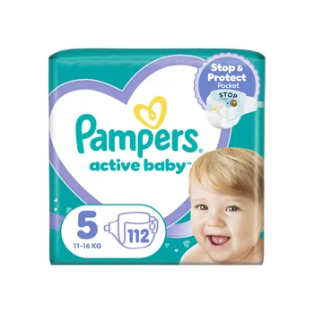 Pampers Active Baby 5 pieluchy, rozmiar 5, 11-16 kg, 112 sztuk