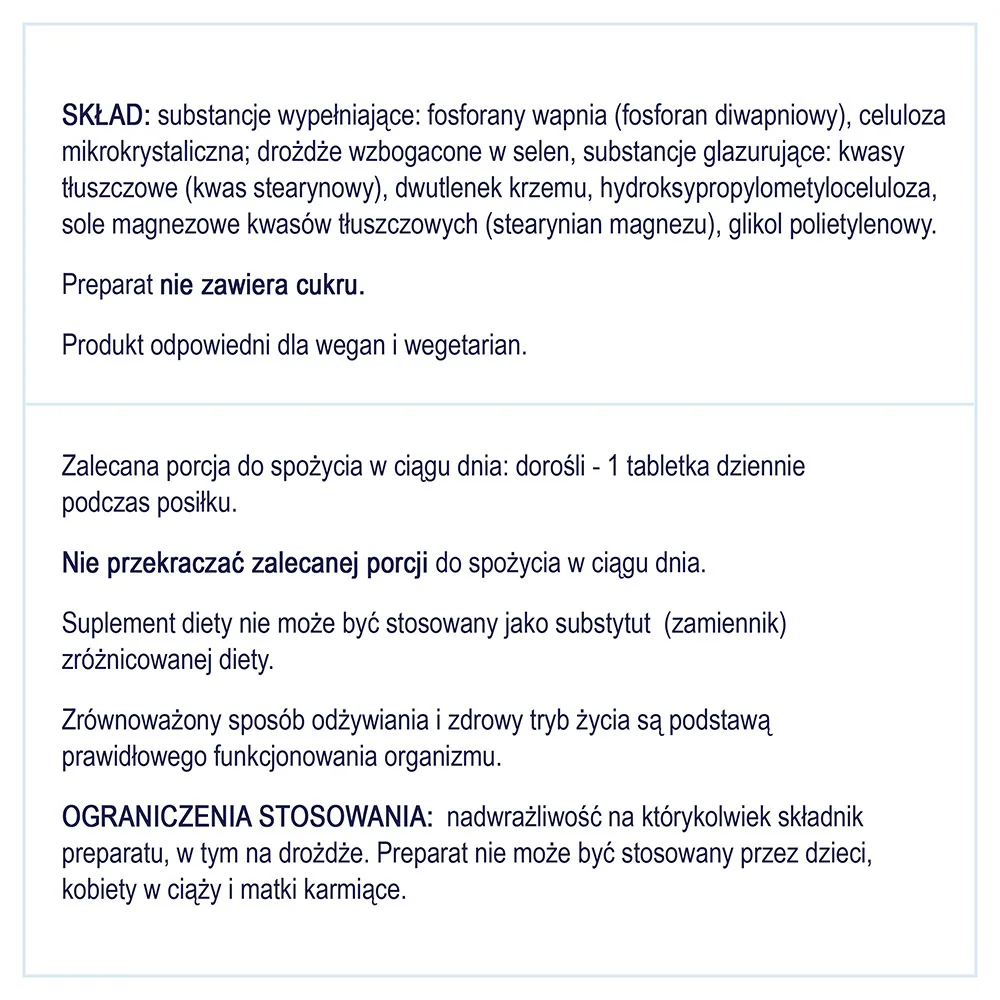 Naturell Selen Organiczny 100 mg 100 tabletek