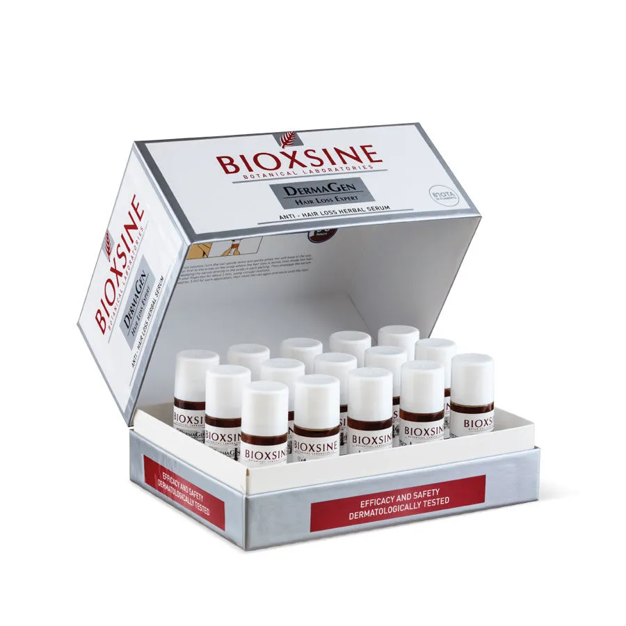Bioxsine DermaGen, ziołowe serum przeciw wypadaniu włosów, 15 ampułek x 10 ml