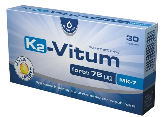 K2-Vitum forte 75 μg MK-7 30 kapsułek