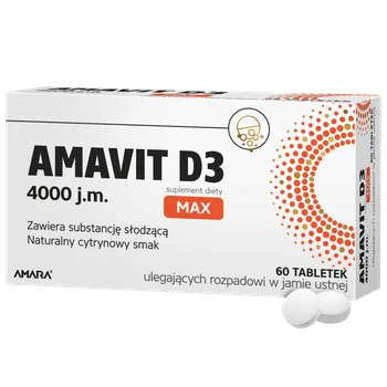 Amavit D3, 4000 j.m, suplement diety, 60 tabletek ODT 