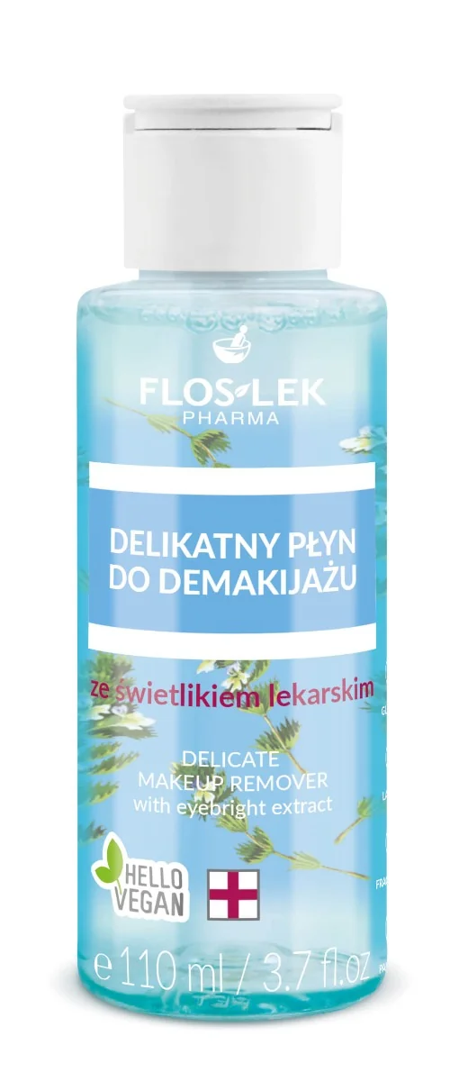 Floslek deliktany płyn do demakijażu ze świetlikiem lekarskim, 110 ml