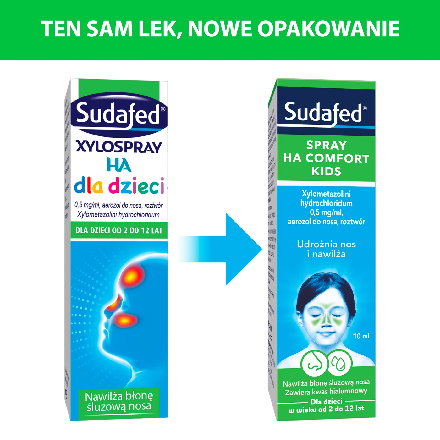 Sudafed XyloSpray HA dla dzieci 0,5mg/ml, aerozol do nosa, 10 ml