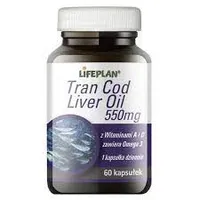 Tran Cod Liver Oil 550 mg, suplement diety, 60 kapsułek