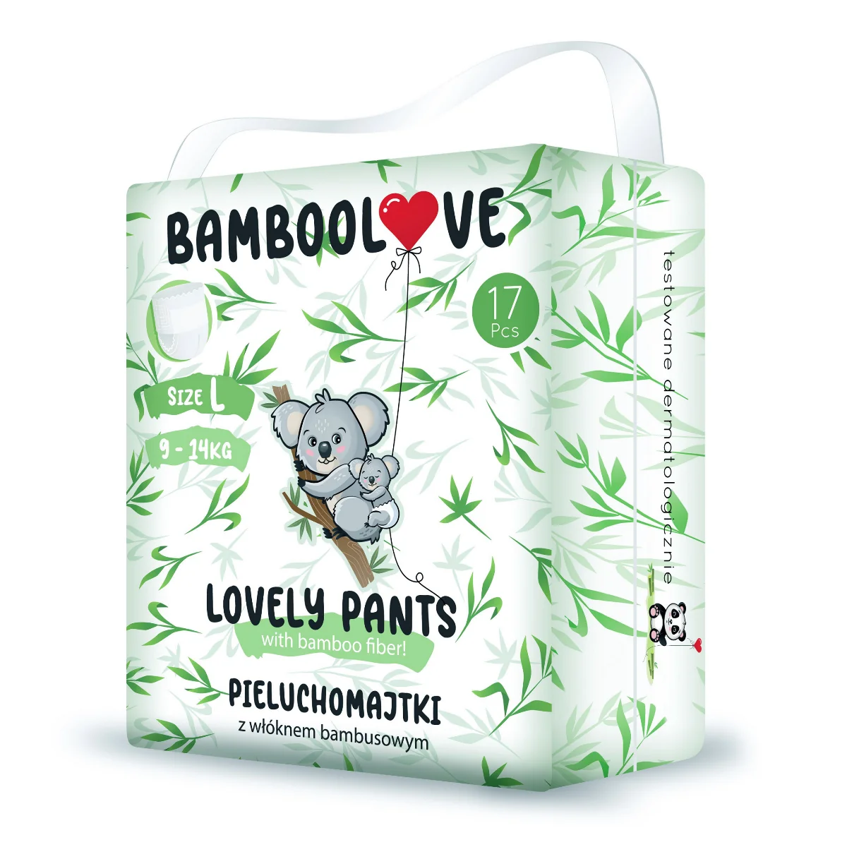 Bamboolove Lovely Pants pieluchomajtki z włóknem bambusowym rozmiar L, 17 szt.